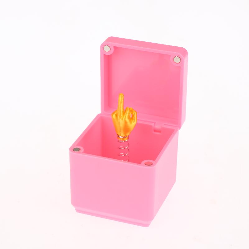 Christmas Surprise Box Prank Middle Finger Gift Box Prank Toys Creative Desk Pop Up Surprise Present Case Xmas Gifts