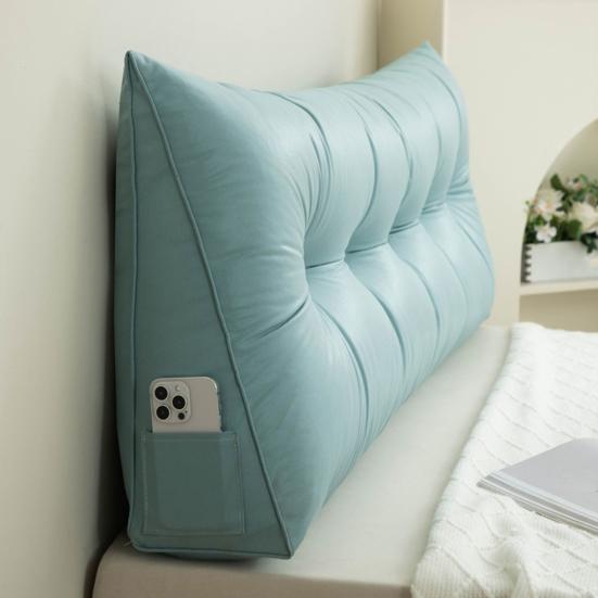 Triangular Headboard Pillow Bed Wedge Pillow With Side Pocket Headboard