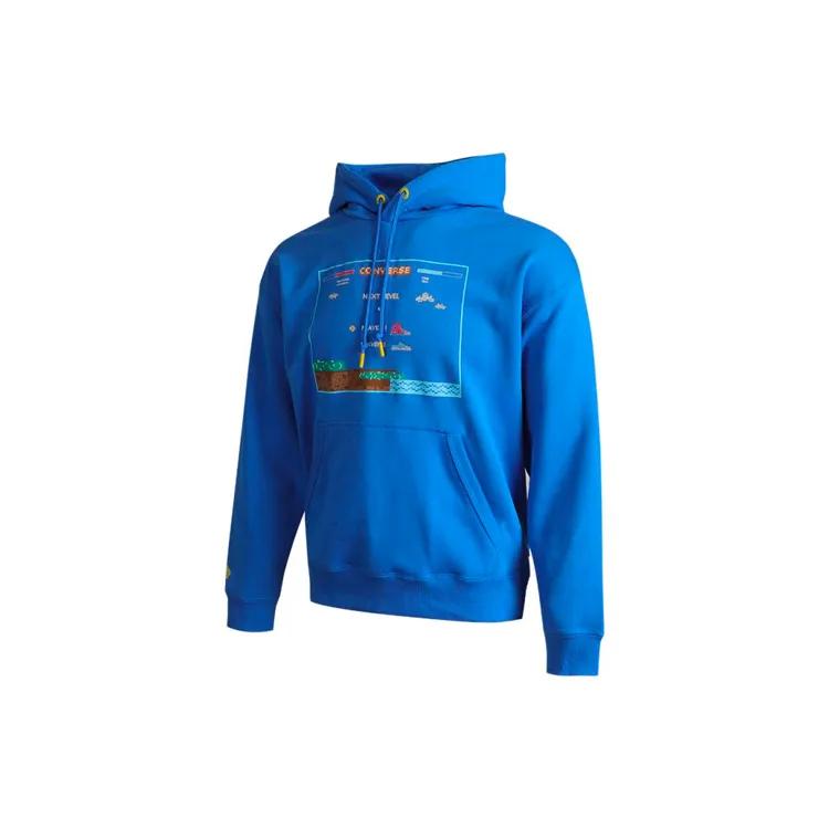 Converse Sweatshirts Men's Blue Hooded Moderate Regular (Unisex) Sweatshirts 10022413 A02