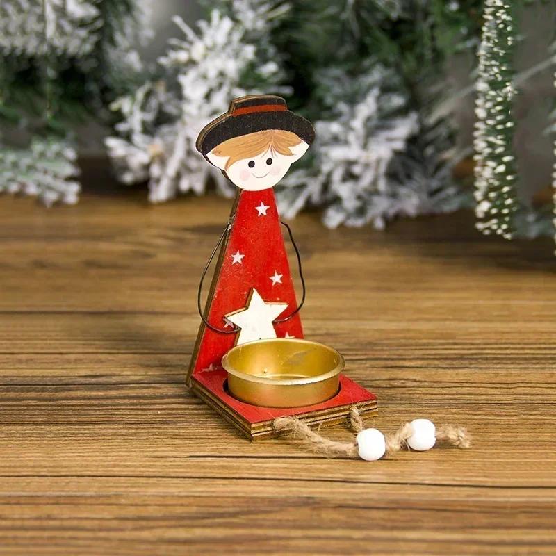 

New Christmas Party Decor Supplies Painted Metal Candle Holder Small Ornaments Home Decor Kitchen Accessories Decoration Tools
