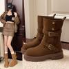 Thick-soled Versatile Fashion Boots Women's 2025 New Autumn Fashion Small Height-increasing Short Boots Versatile Temperament Trouser Tube Boots