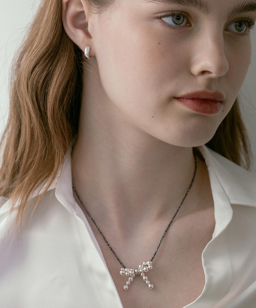 Tatiana Ball Ribbon String Necklace Nz2092
