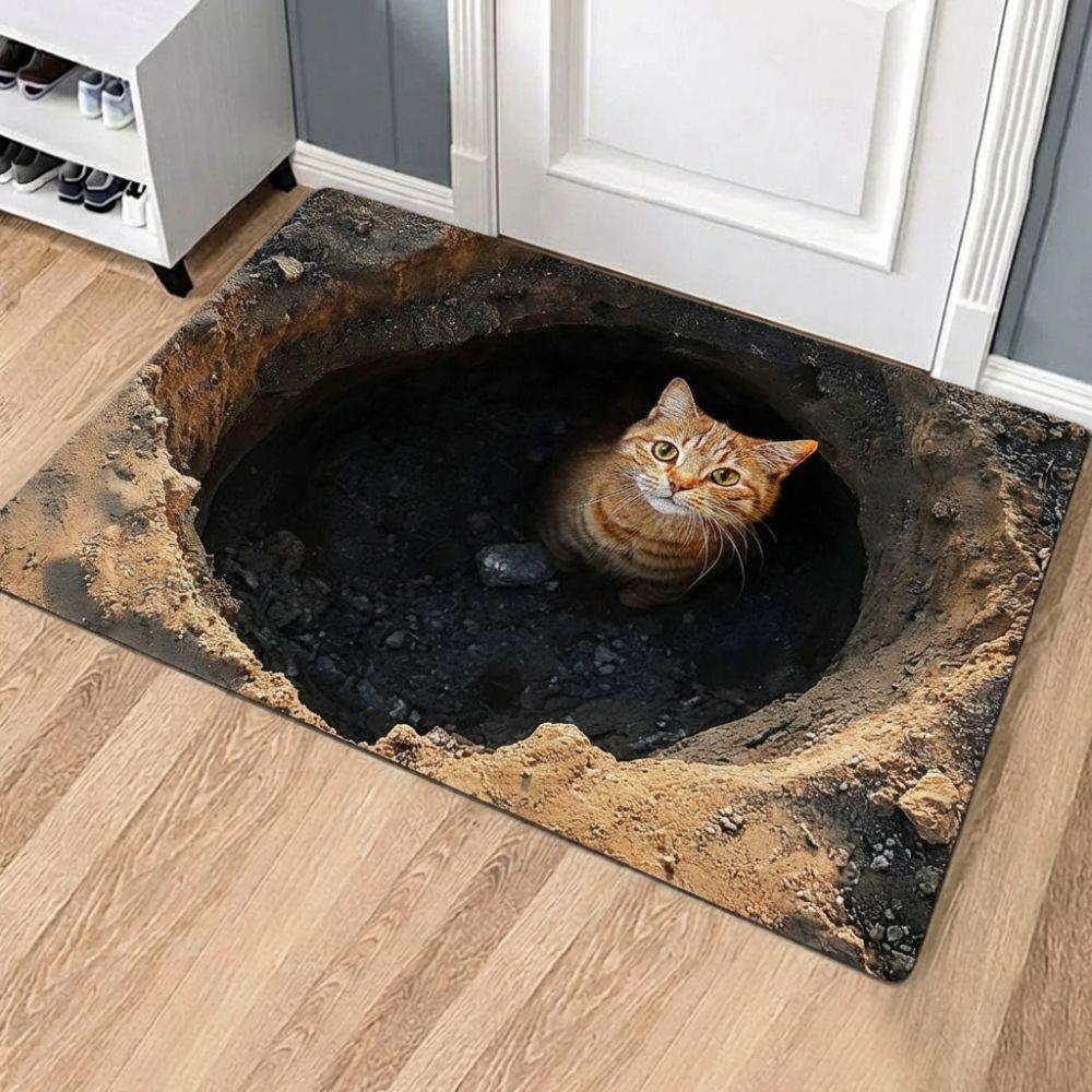 

3D пловный коврик для ванной, впитывающий воду, коврик для двери спальни, коврик-дверь с оптической иллюзией, декор для дома 40×60CM-C-Crystal Velvet