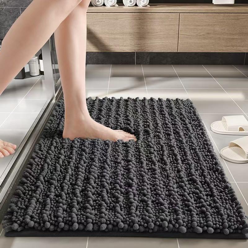 Home Non-Slip Thickened Chenille Carpet Tufted Decorative Mat Entry Door Floor Mat Bedroom Absorbent Stain-Resistant Non-Slip Mat