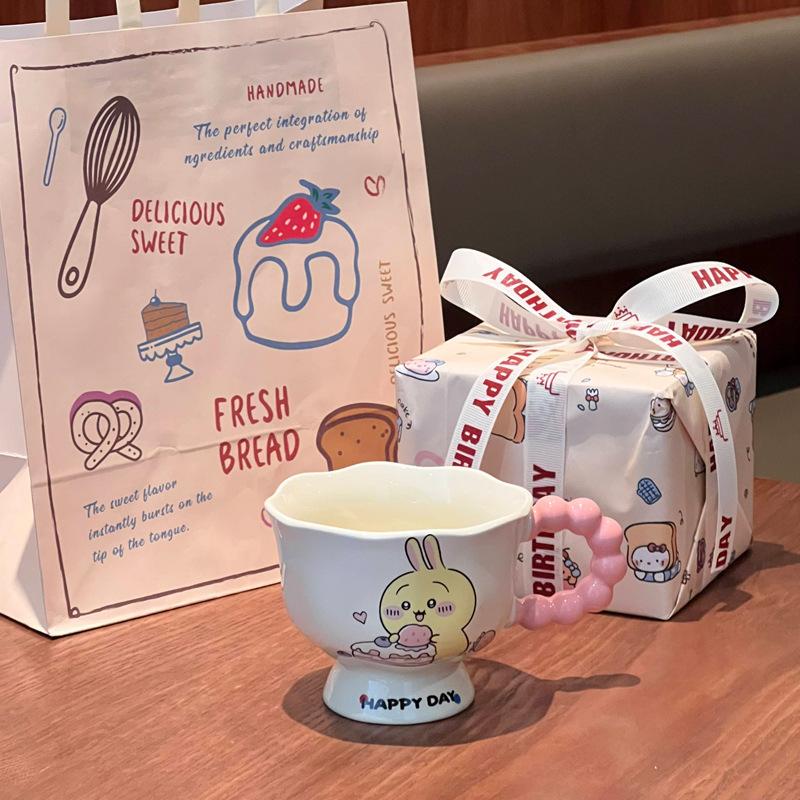 Birthday Gift for Girls Cute Usaqi Ceramic Mug for Friends and Classmates Children's Souvenir Graduation Gift