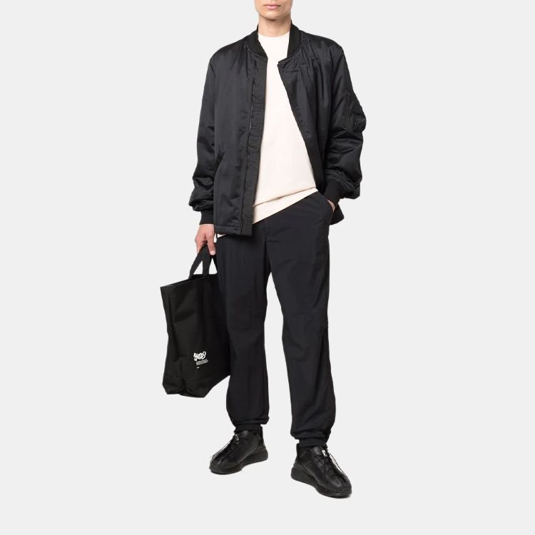 Y-3 Pantaloni Sport Bărbați Culoare Solidă Talie Elastică FW21 Pantaloni Negri HH8904