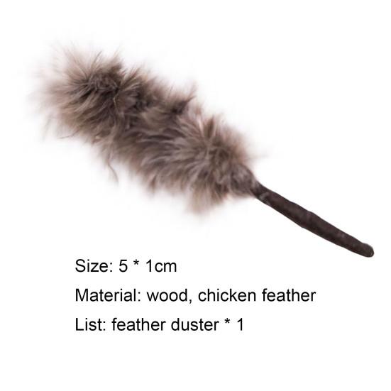 Dollhouse Feather Duster Simulation Cleaning Tools Model Toy Miniature 1/12 Scale Feather Duster for Scene Props