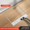Invisible Flat Style Floor Socket Universal Hidden Ground Socket Box Stainless Steel Embedded Ground Socket