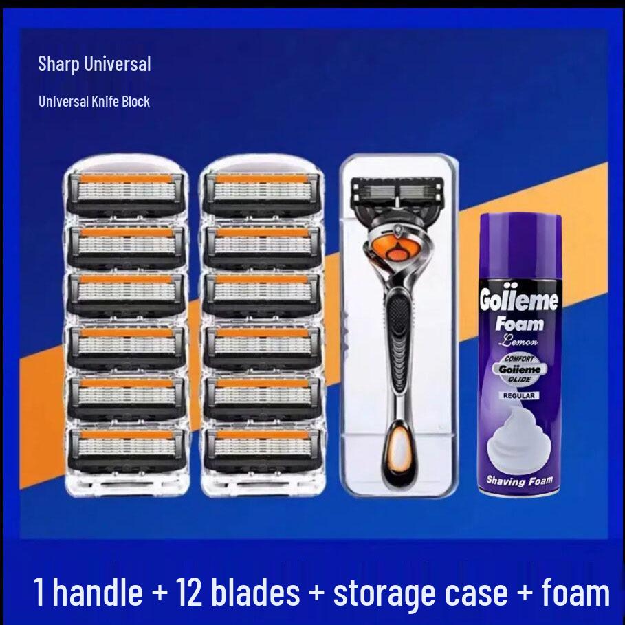 German Quality 5-Blade Men’s Razor with Universal Sharp 5-Speed Concealed Blades