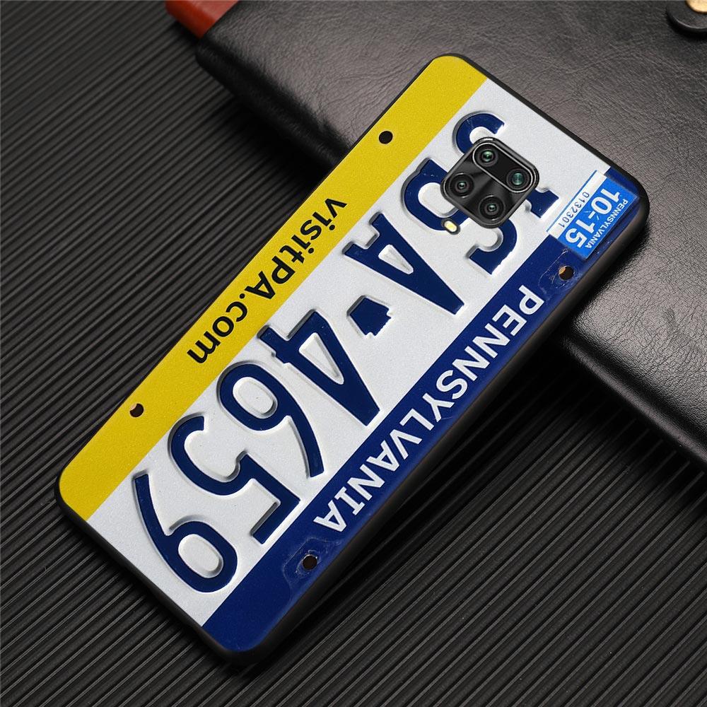 Case For Xiaomi Redmi Note 11S 11 10 8 Pro 8 8T 9 9T 9S 10 for Redmi K50 K40S K40 10 9A 9 Retro Funny License Plate Number Car