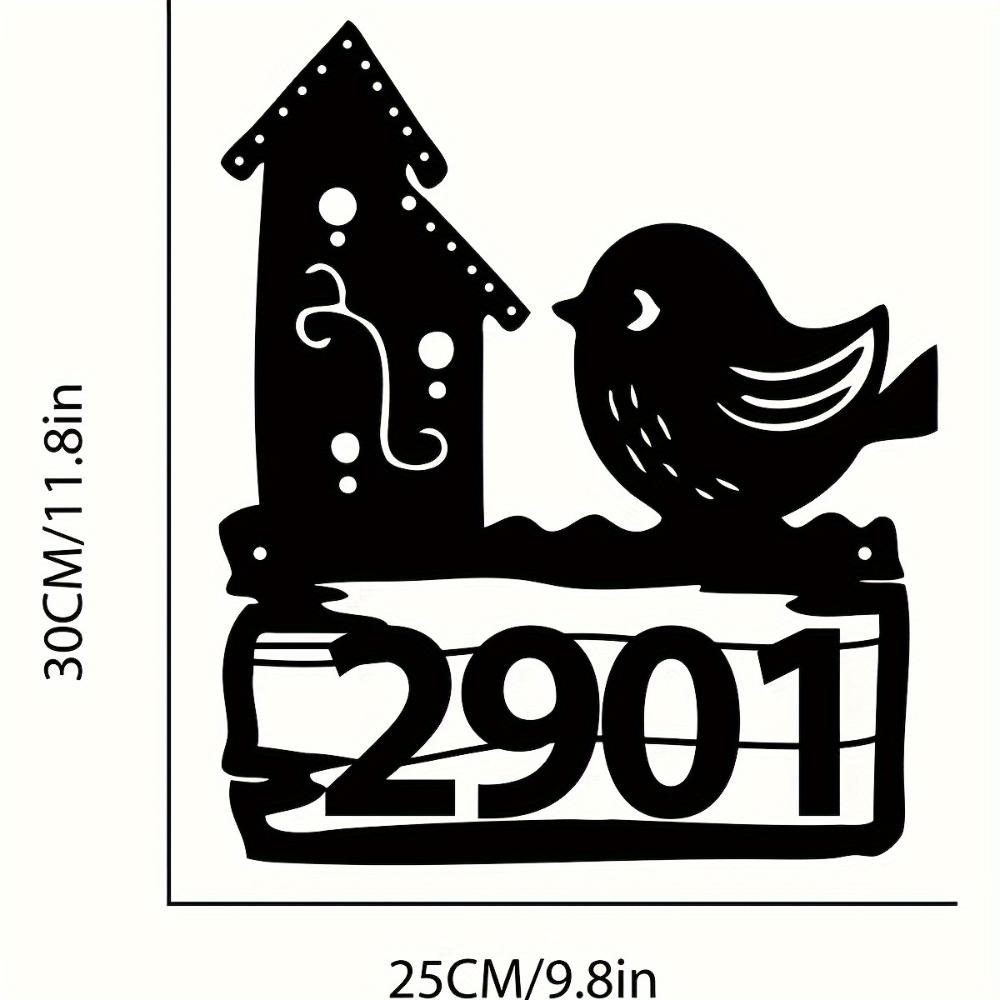 Vintage Metal Address Sign Wall Mount House Number Home Decor Durable Gift
