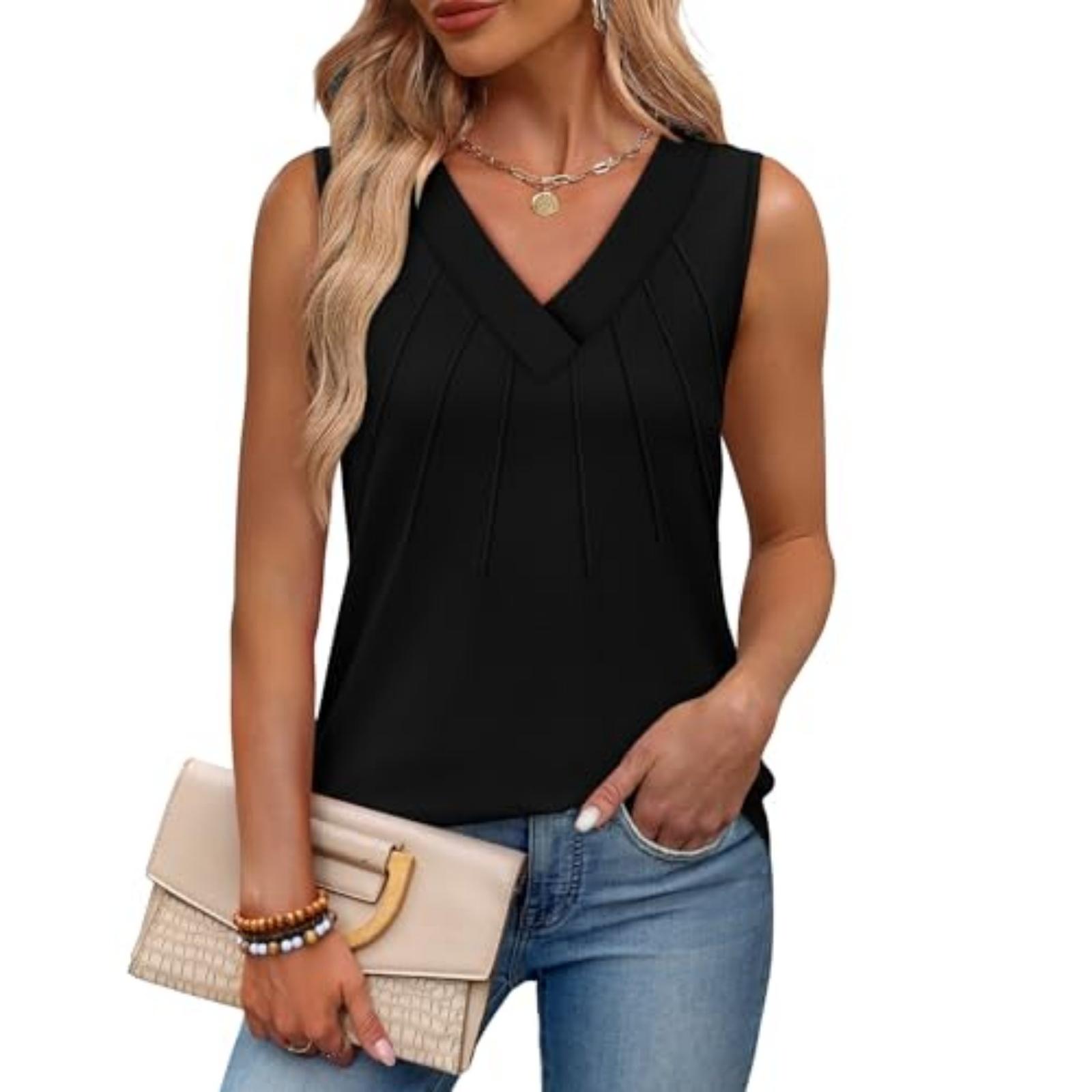 

Fashionable Women s Casual Fit Bodysuit Tank Top XL чёрный
