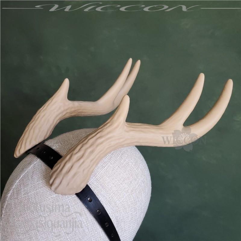 Large Wavy Deer Antlers Headwear Furry Cosplay Accessories 3D PLA Horns BG3 Props For Halloween Events