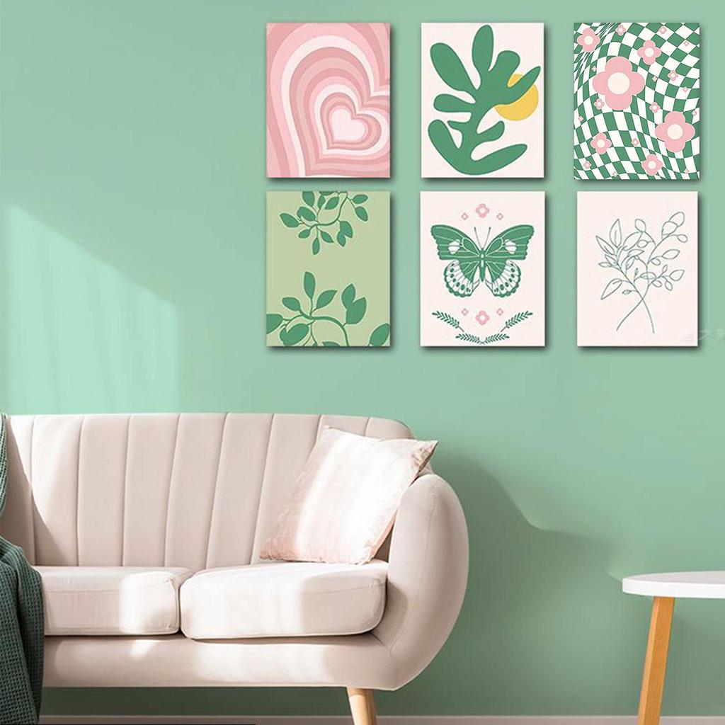 Cheap Danish Pastel Room Decor9 Pieces Green And Pink Wall Decor