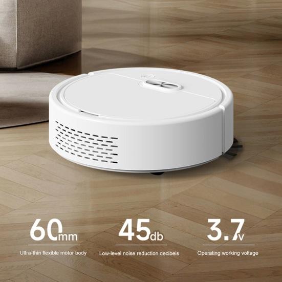 Intelligenter Saugroboter mit Kehrfunktion, Saugfunktion und Wischfunktion 3-in-1 Automatischer Bodenreiniger Kollisionsvermeidend Selbstladender Roboterstaubsauger für Tierhaare