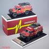 MK & GOC 1:Escala 64 Ambulância do Corpo de Bombeiros Simulado Liga de Metal Modelo de Carro de Brinquedo Clássico Colecionável Presente Lembrança