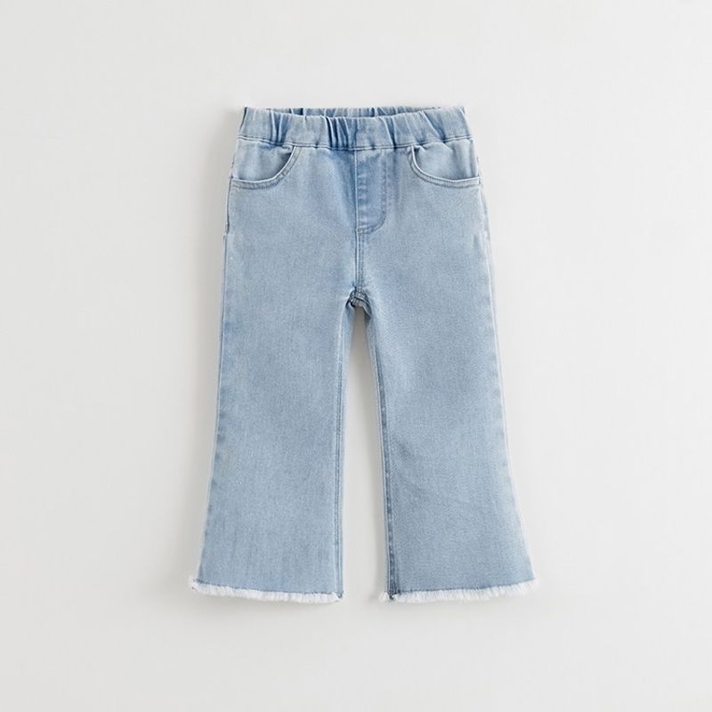 Mark Jenny Girls Slim Fit Stretch Denim Flared Pants Spring Outfit Children s Casual Pants 241161 Light Denim Blue 150 cm