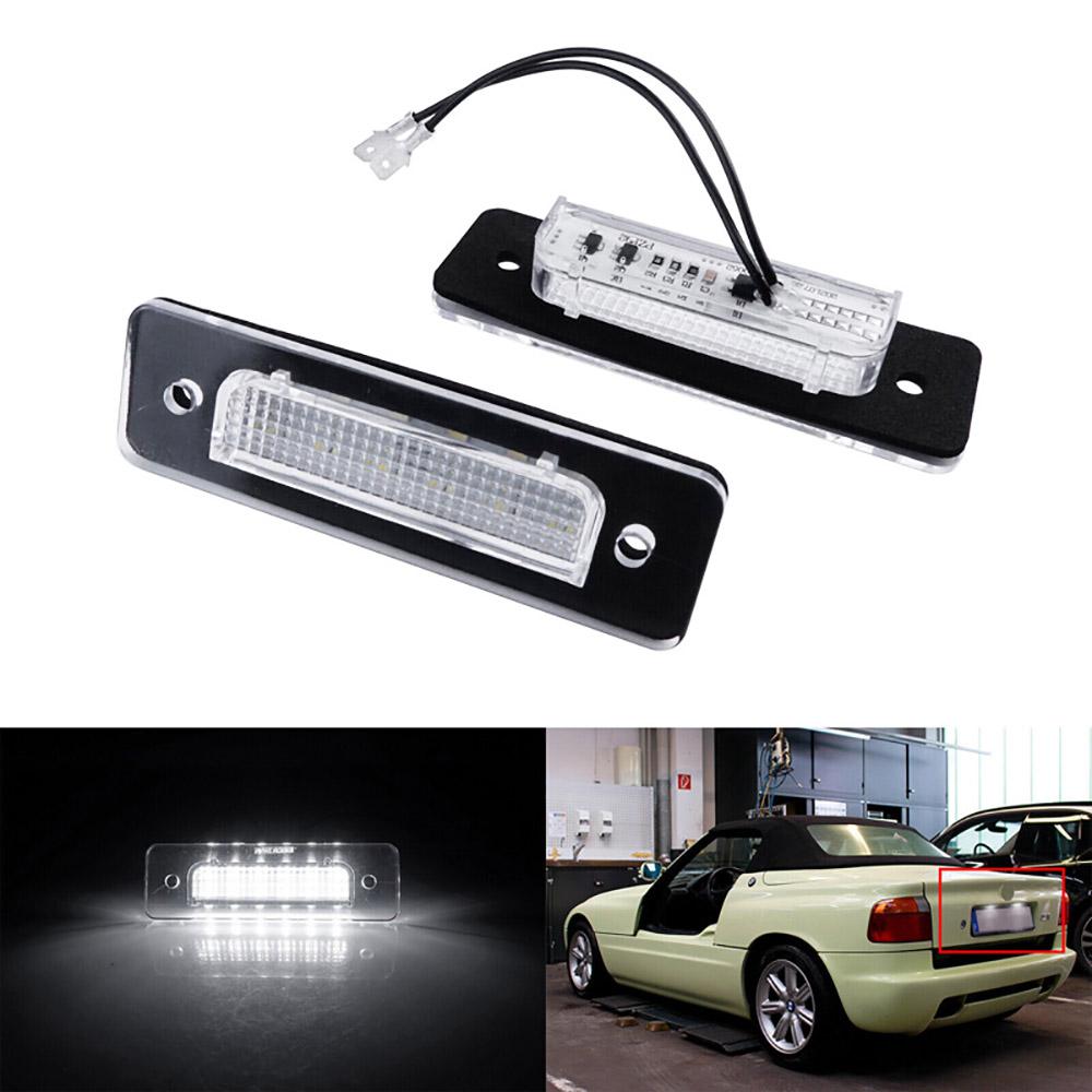 2x LED License Plate Light Lamp For BMW 3' E30 5' E28 E12 7' E23 Z1 63261372766