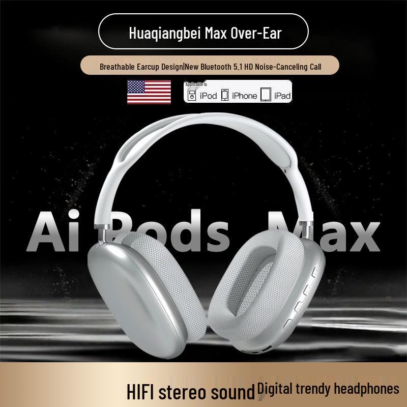 Huaqiangbei P9 Max Noise Cancelling Kabellose Bluetooth Over-Ear Kopfhörer für Apple