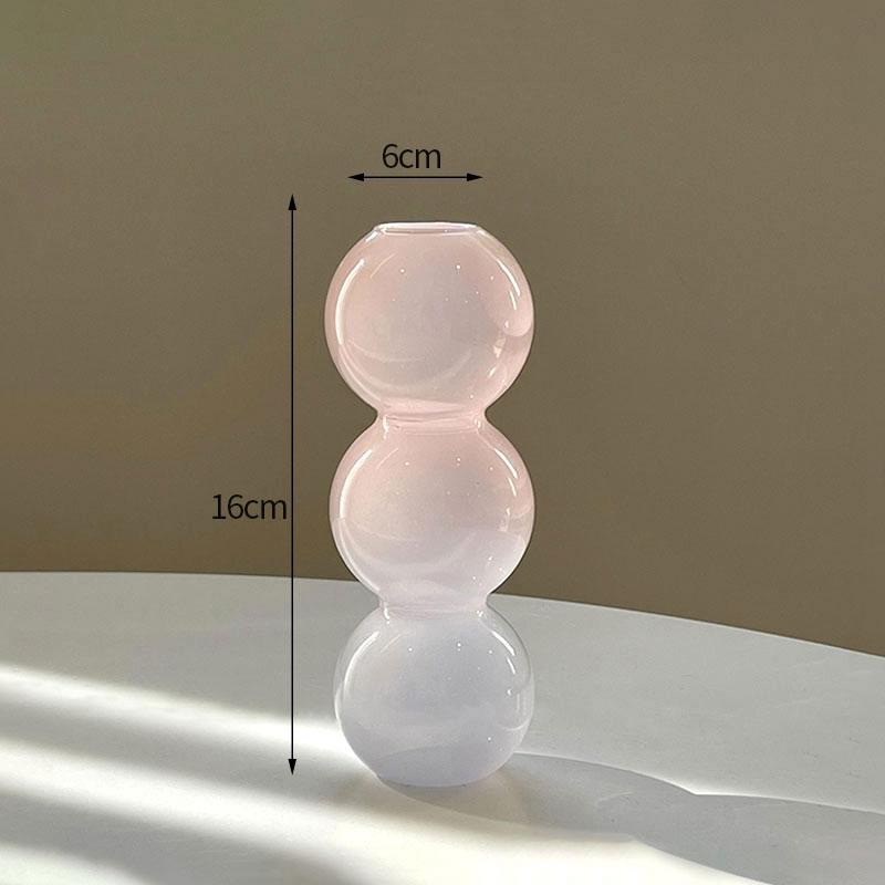 Nordic Glass Flower Bottle Bubble Vase Shaped Flower Bottle Home Decor Creative Transparent Hydroponic Vase Wedding Table Decor