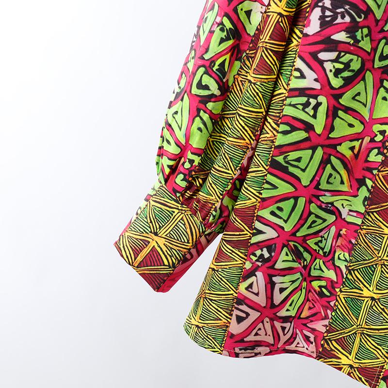 Bedrucktes Langarmshirt und Hose-Set für Damen in großer Größe