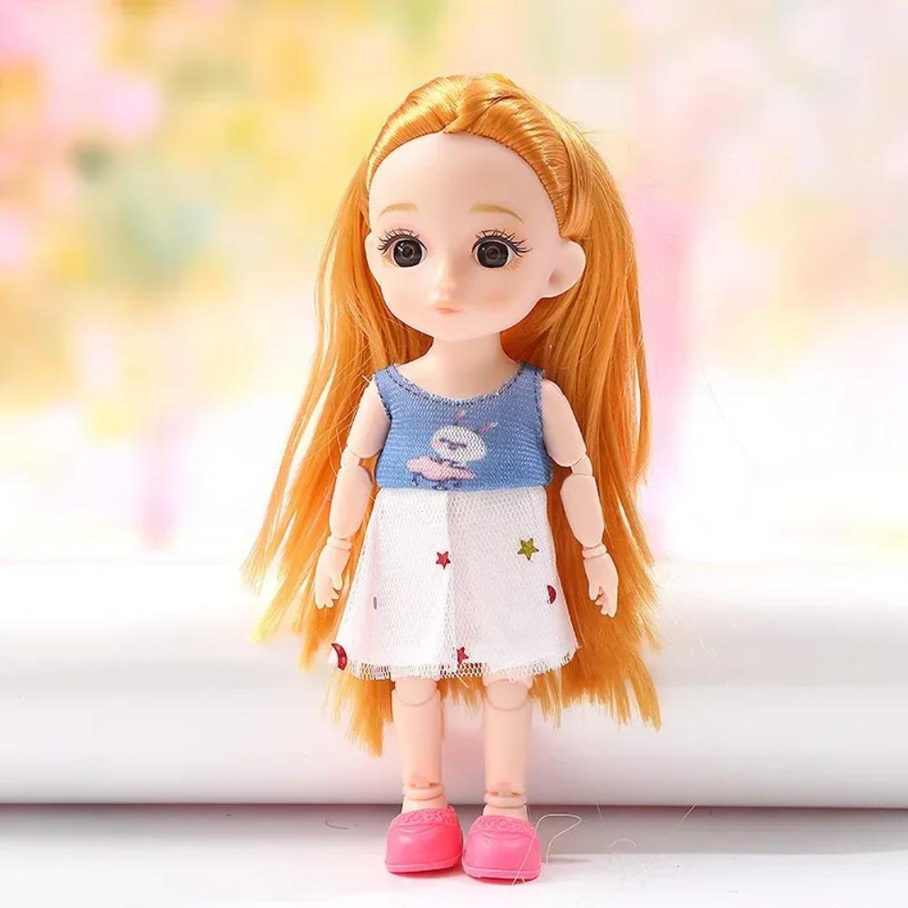 Bambola BJD 1/12 16cm Fai da te Mobile 13 Articolazioni Moda Carina Figura Principessa Regalo Ragazza Giocattoli per Bambini con Vestiti e Scarpe