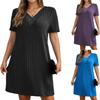 Summer New V-neck Short Sleeve Dress Elegant Plus Size Women's Dress For Leisure Wholesale