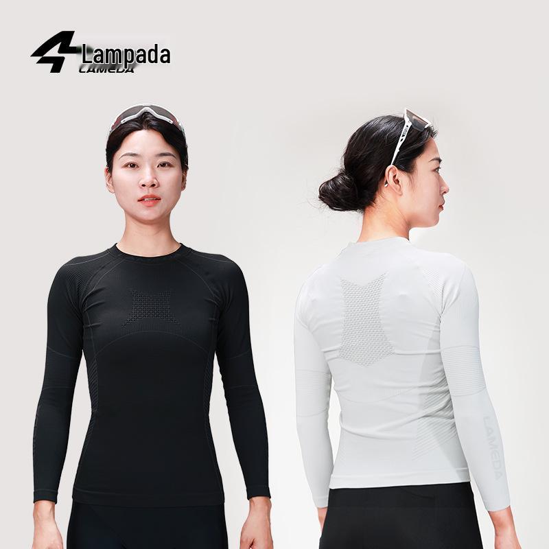 Lampaida Women's Compression Shirt: Long Sleeve Base Layer for Cycling, Running, and Warmth in Autumn & Winter