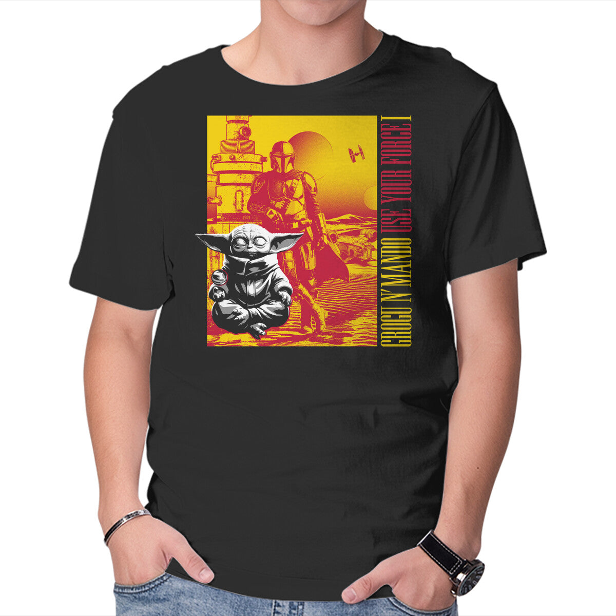 Unisex Crew Neck T-Shirt Use Your Force I Graphic Short Sleeve Casual Tee XXXL