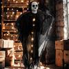 Glowing Hanging Ghost Prop Halloween Skeleton Ghost Decorations Spooky Halloween Hanging Skeleton Ghost for Outdoor Garden