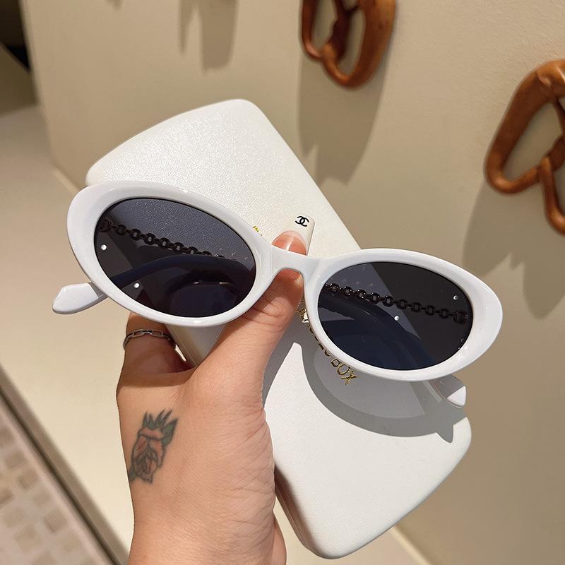 Oval Shape Sunglasses Women European American Style UV Protection Fashion Trendy Sun Glasses for Women Men