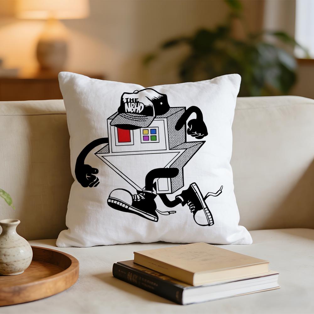 

TheNeighbourhood Album Cover Cushion Cover Short plush pillowcase for bed sofa carwashable 30x30cm