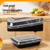Jiwanggu 1000ml Black Rectangular Disposable Food Containers, 150-Pack