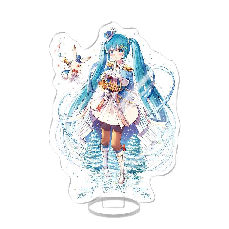 Anime Acrylic Stand Double Sided Artwork  Hatsune Miku Sakura Miku School Campus Figure Merchandise Otaku Collection