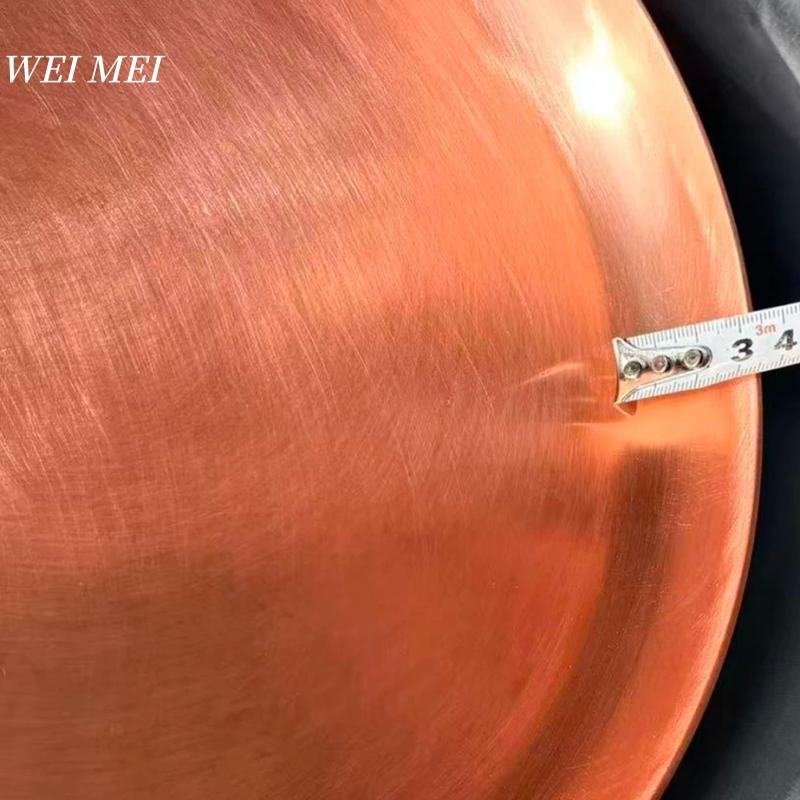 Large Size Vintage Pure Copper Coffee Cup Tray,30 cm Teacup Saucer Handcrafted Home Snack Plate,Food Disc Table Plate Tableware