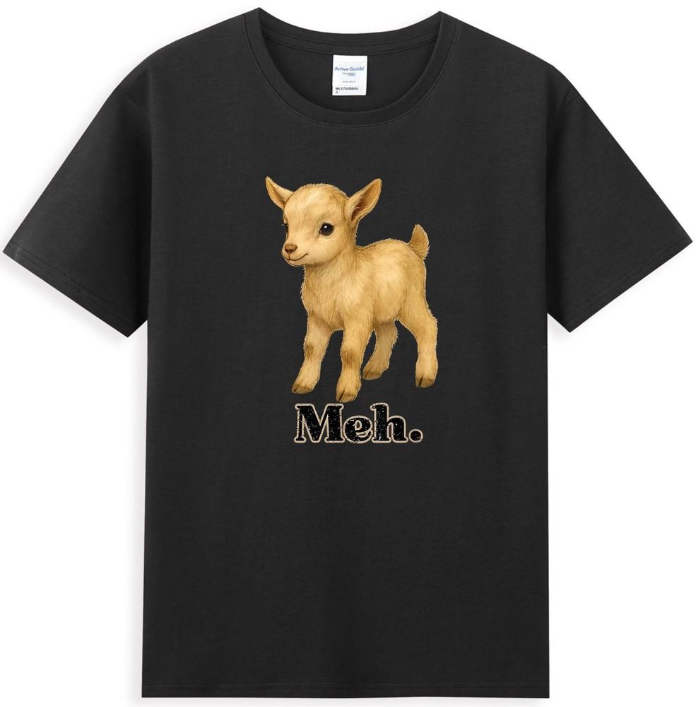 Baby Goat Meh Funny Goat Cartoon Graphic Unisexs TShirt