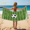 LISM Fußballfeld-Print Strandtuch - Große Größe Schnelltrocknendes Saugfähiges Handtuch für Strand, Pool, Sportveranstaltungen & Outdoor-Aktivitäten
