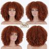 MISSQUEEN Short Afro Kinky Colly Wigs for Black Women African Cosplay Wigs Blonde Brown High Temperature Heat Resistant Fiber
