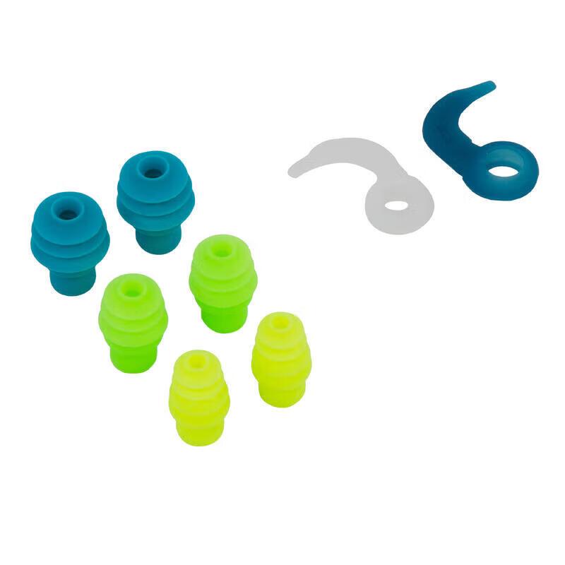 Decathlon Anti-Loss Silicone Corded Swimming Earplugs - 3 Pair Pack