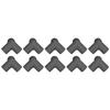 10 PEZZI Raccordi per Tubi a 3 Vie PVC Plastica Raccordo a T Gomito Connettore Angolare Diametro Interno 25mm Nero
