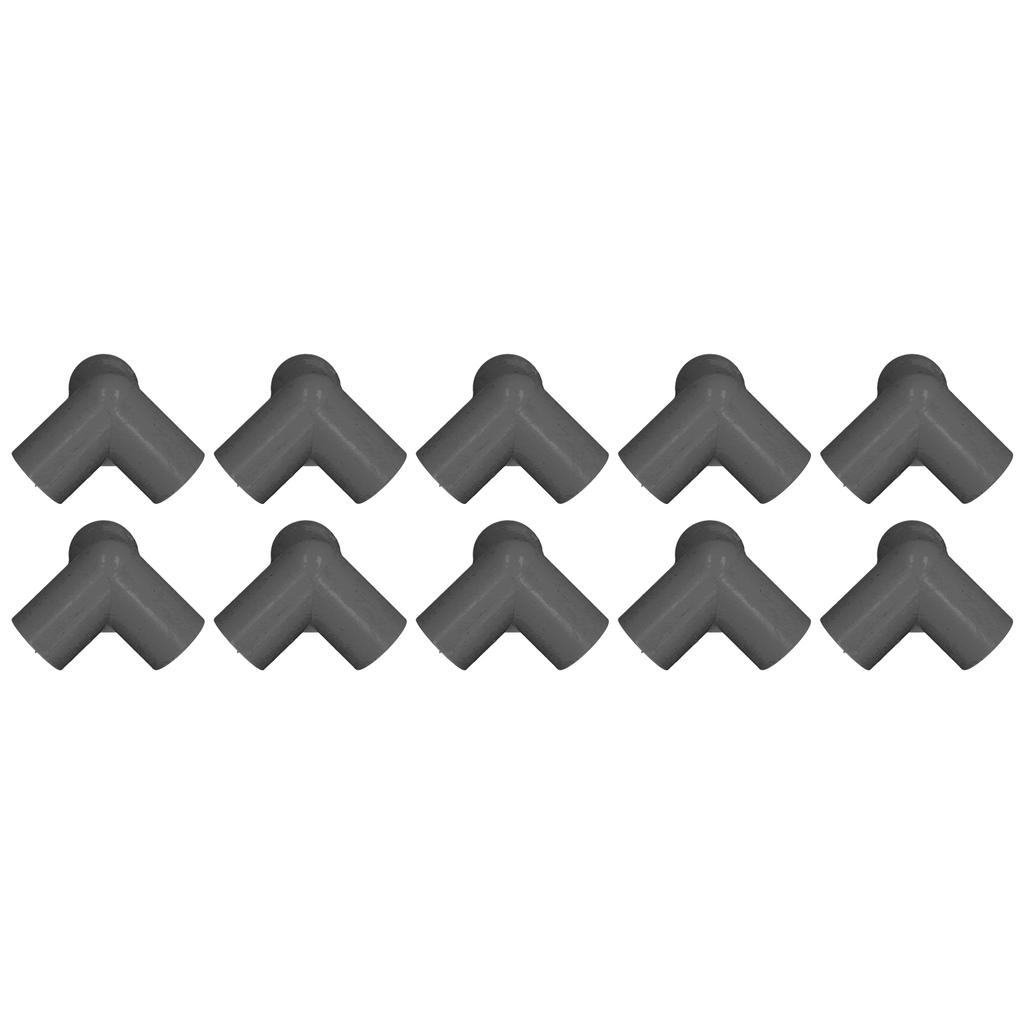 10 PEZZI Raccordi per Tubi a 3 Vie PVC Plastica Raccordo a T Gomito Connettore Angolare Diametro Interno 25mm Nero