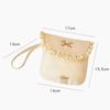 Portable Bow Embroidery Mini Storage Bag Multifunctional Solid Color Wallet Pouch Sanitary Napkins Bag Travel