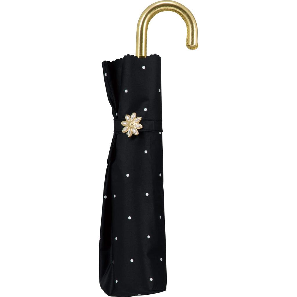 Sun Blackout Dot Flower Black Light UV Heat Rain or Folding 55cm Perfect for and Stylish and Cute for Product [2025] Wpc. Umbrella, Point, Mini, (100%