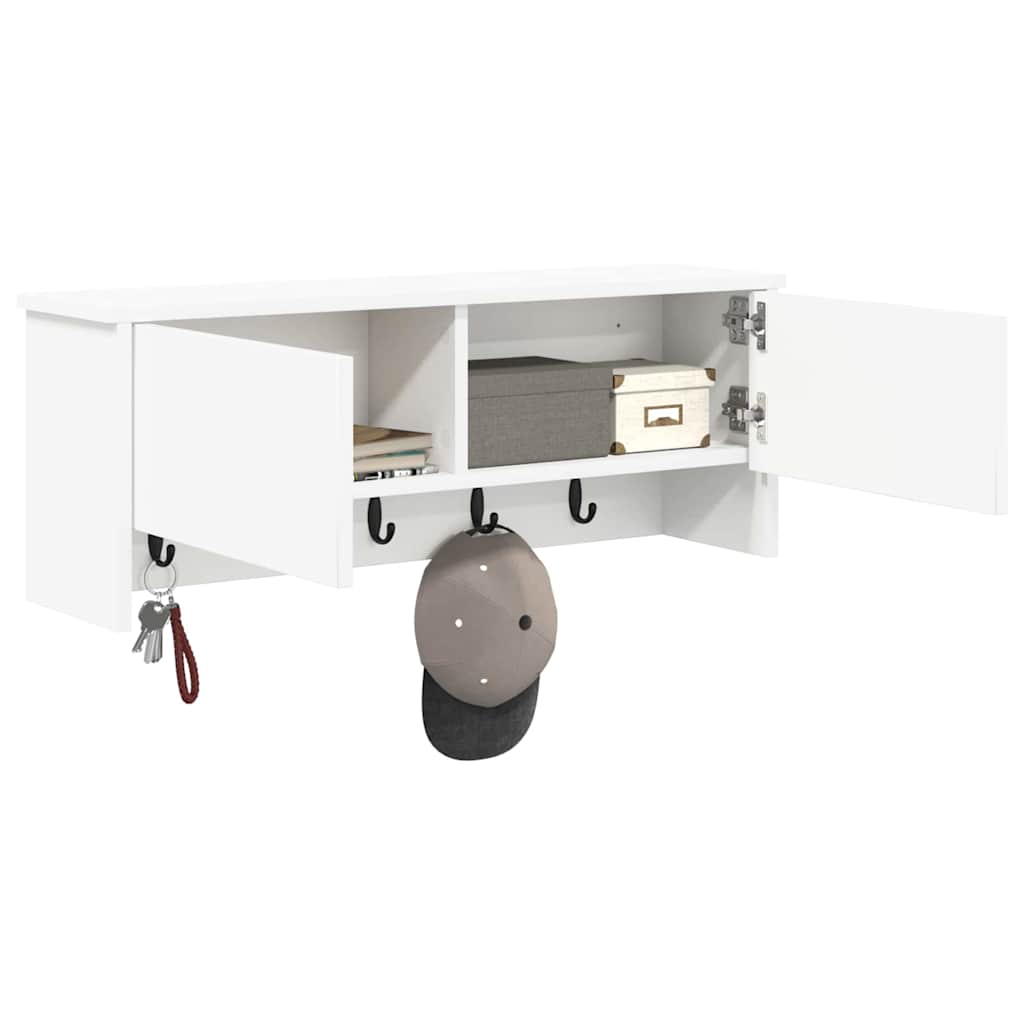 Wall Mounted Nightstand White 80 X 20 X 30 Cm Engineered Wood