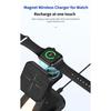 Magnetic Wireless Charging Station ABS Texture Suitable for Phone Watch Earphone Fast 15W Charging Built In Night Light