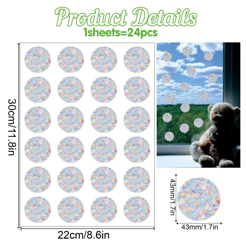 Christmas Windows Rainbow Prism Stickers Rainbow Film for Window Glass Clings Static Removable Suncatcher Decal Sticker