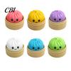Soft Squishy Keychain Press Button Keychain, Steamed Bun Decompression Toy with Smiling Face Pattern, Slow Rebound Feel Portable Mini Stress