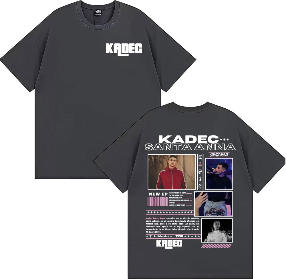 2025 Summer Rapper Kadec Santa Anna Tour Graphic Tshirt Men Retro Hiphop Fashion Tshirt Loose and Comfortable Oneck Tshirt