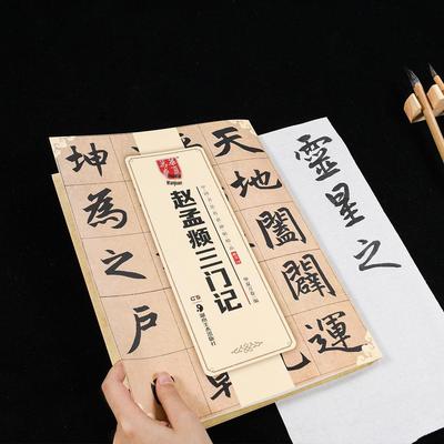 Zhao Mengfu Chinese Calligraphy Stele Rubbings: Sanmen Ji Brush Masterpiece Practice Sheets