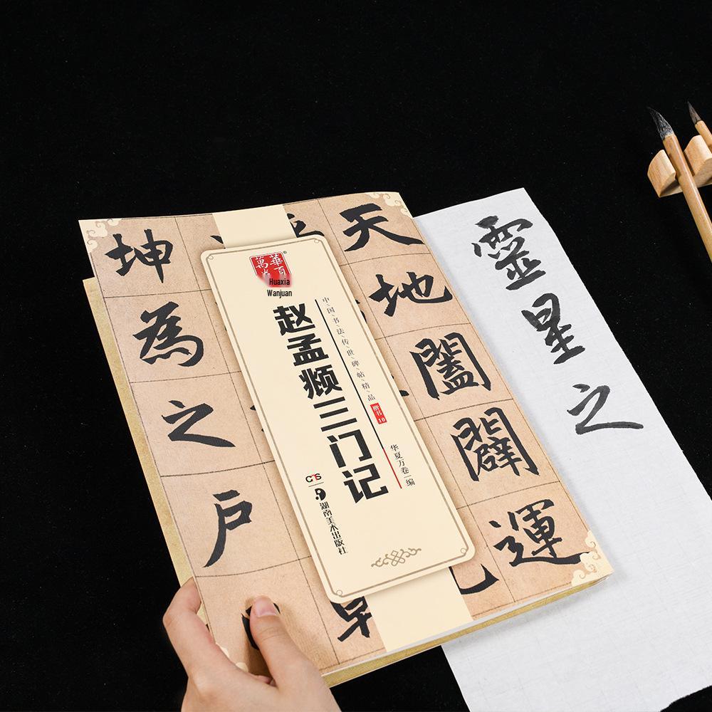Zhao Mengfu Chinese Calligraphy Stele Rubbings: Sanmen Ji Brush Masterpiece Practice Sheets 10003791